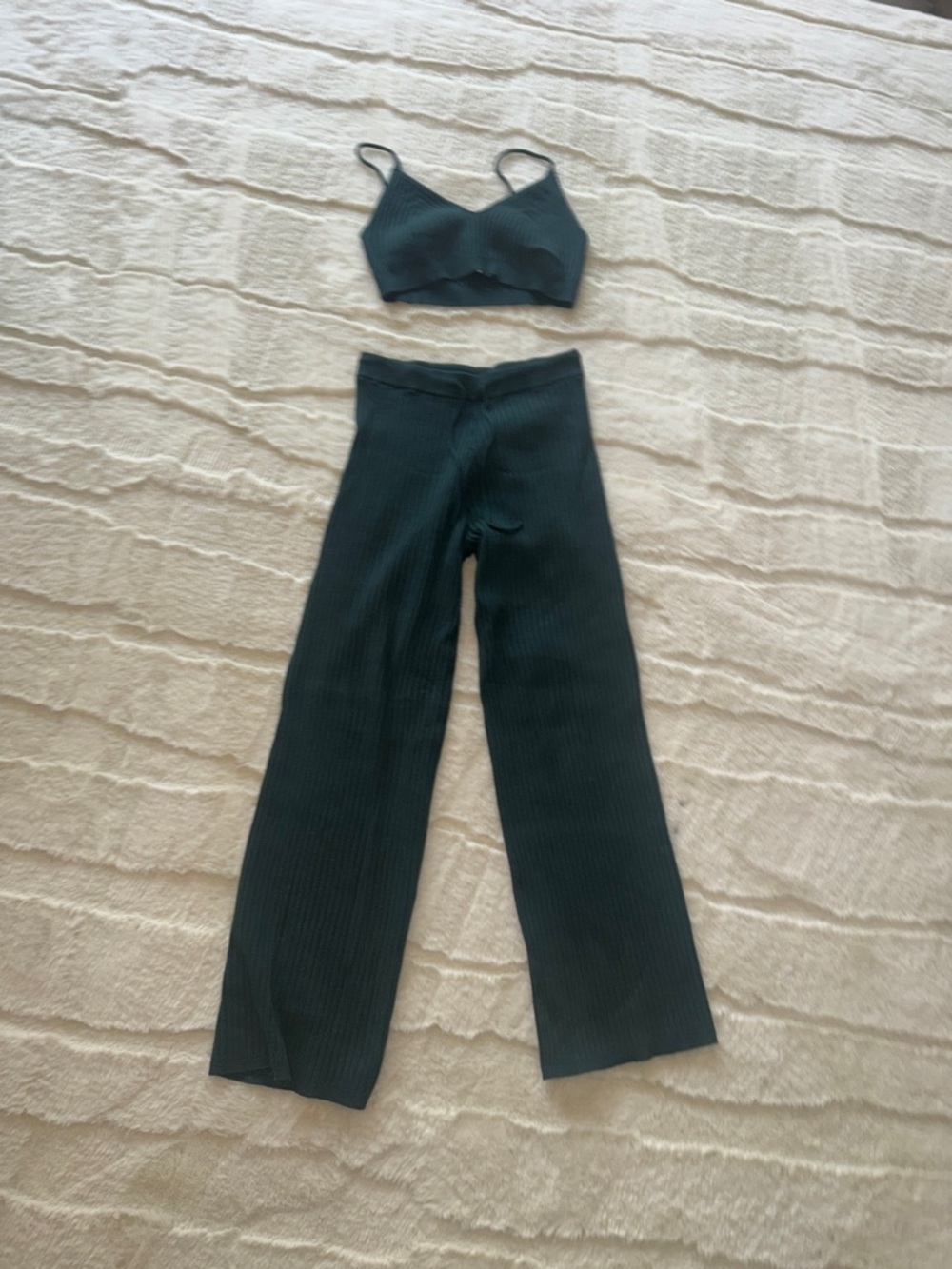 PINK Victoria's Secret Ribbed Knit Lounge PJ Set